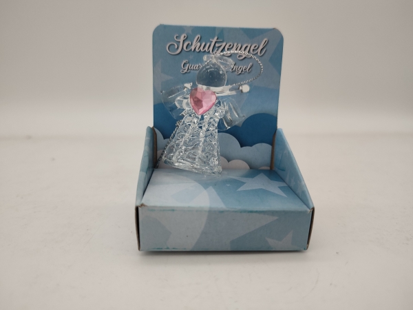 Glass angel with birthstone - October